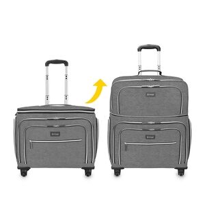 Biaggi Lift Off! Expandable Carry-On to Check-In Rolling Luggage Gray